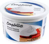 Mängden socker i Whipped topping