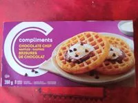 Mängden socker i Chocolate chip waffles
