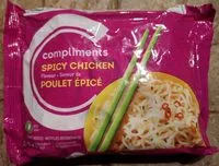 Mängden socker i Spicy chicken flavour instant noodles