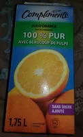 Mängden socker i Pure orange juice from concentrate – lots of pulp