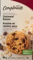 Mängden socker i Biscuit avoine et raisins secs