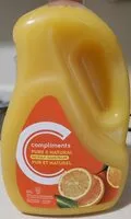 Mängden socker i Pure & Natural No Pulp Orange Juice