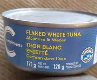 Mängden socker i Flaked white tuna