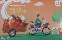 Mängden socker i Super Squeeze (pommes et fraises)