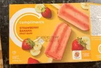 Mängden socker i Strawberry banana fruit bars