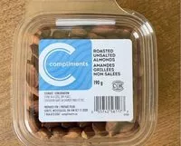 Mängden socker i Roasted Unsalted Almonds