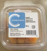 Mängden socker i Abricots déshydratés