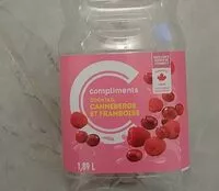 Mängden socker i Cocktail canneberge et framboises