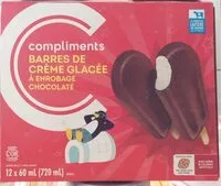 Mängden socker i Barres de crème glacée à enrobage chocolaté