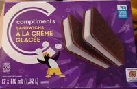 Mängden socker i Sandwichs à la crème glacée