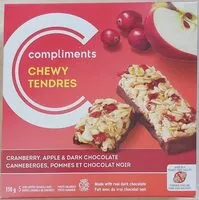 Mängden socker i Cranberry Apple Dark Chocolate Chewy Tenders