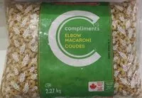 Mängden socker i Nouilles coudes