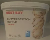 Mängden socker i Butterscotch Ripple Ice Milk