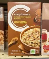 Mängden socker i Compliment - Gruau instantané - Saveur d’érable et cassonade