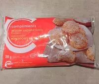 Mängden socker i Medium unsweetened coconut