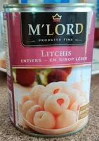 Mängden socker i Litchis entiers - en sirop léger