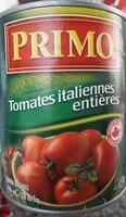Mängden socker i Tomates italiennes entières