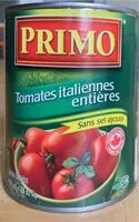 Mängden socker i Tomates italiennes entières sans sel ajouté