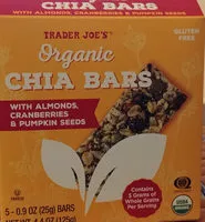 Mängden socker i Organic chia bars