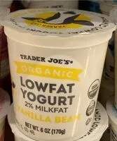 Mängden socker i Lowfat yogurt vanilla bean