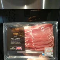 Mängden socker i Dry cured unsmokes back bacon