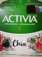 Mängden socker i Activia chia, probiotiques actifs
