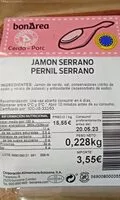 Mängden socker i Jamón serrano