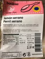 Mängden socker i Jamón serrano