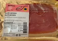 Mängden socker i Jamón serrano
