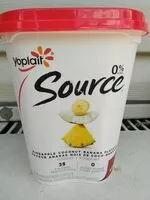 Mängden socker i Source 0% M.F. Pineapple-Coconut-Banana flavour yogurt