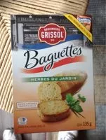 Mängden socker i Baguettes Croustillantes (herbes Du Jardin)