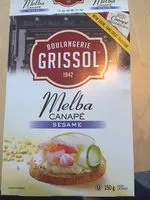 Mängden socker i Melba Canape Sesame