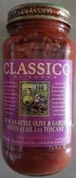 Mängden socker i Tuscan-style olive & garlic