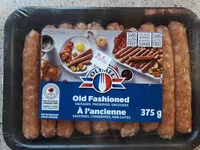 Mängden socker i Old Fashioned Sausages, preserved, uncooked