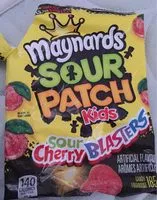 Mängden socker i Sour Cherry Blasters Sour Patch Kids