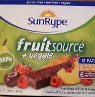 Mängden socker i Fruitsource +veggie