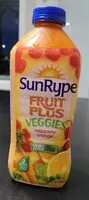 Mängden socker i SunRype Fruit Plus Veggies Raspberry Orange