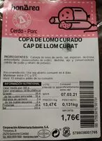 Mängden socker i Cap de llom curat