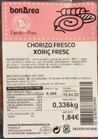 Mängden socker i Chorizo fresco