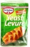 Mängden socker i Yeast levure instant