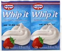 Mängden socker i Dr.oetker, whip it, stabilizer for whipping cream