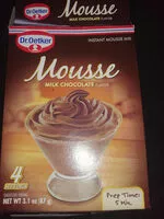 Mängden socker i Instant mousse mix milk chocolate
