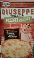 Mängden socker i GIUSEPPE PIZZERIA MINI PIZZAS