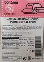 Mängden socker i Jamón cocido al horno