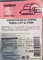 Mängden socker i Jamon cocido al horno