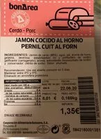 Mängden socker i Jamon cocido al horno