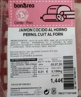 Mängden socker i Jamón cocido al horno