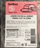 Mängden socker i Jamón cocido al horno