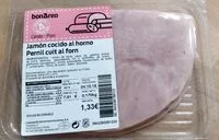 Mängden socker i Jamón cocido al horno