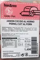 Mängden socker i Jamon cocido al horno